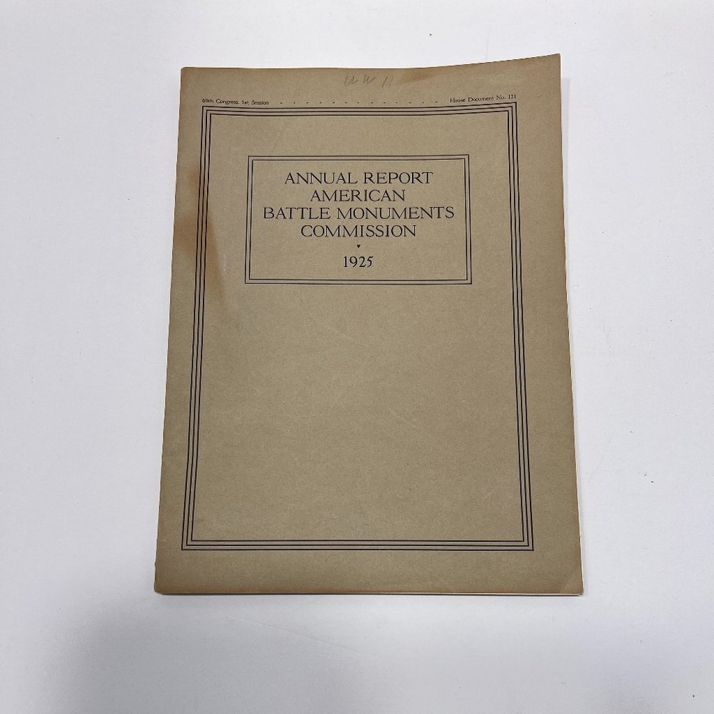 Annual Report American Battle Monuments Commission 1925